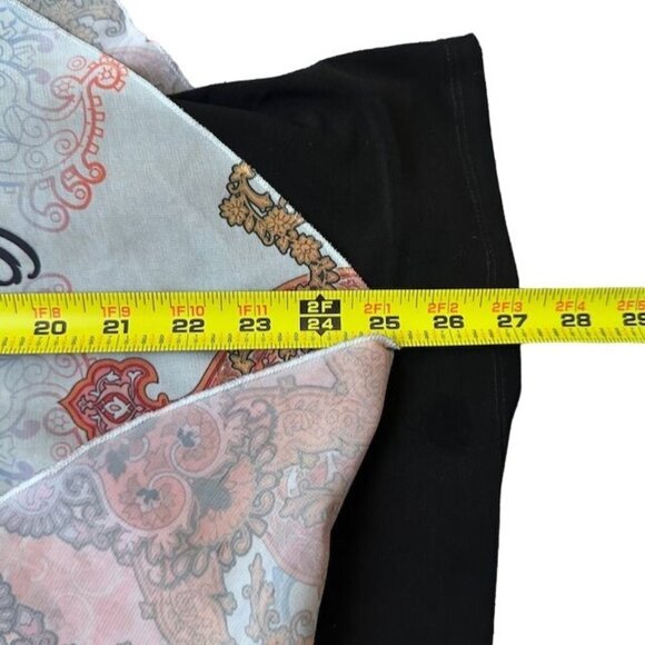 Cocomo Women's Boho Print Overlay Poncho Top With Inner Black Tank  XL - Picture 6 of 6